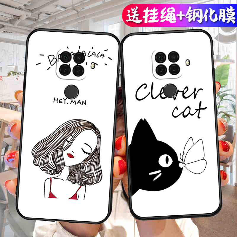 卡通适用华为nova5ipro手机壳navo5z新款SPN一AL00套硅胶novo全包nava防摔nove男spnal女novaz新年nv后壳