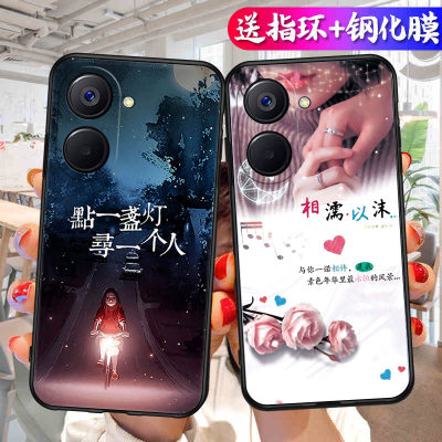 适用于realme10pro手机壳ppip执子之手0pp0防爆膜opop可爱真我10pro创意rm10p新款RMX3663卡通oopp保护套防摔