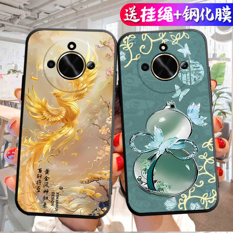 适用华为荣耀X50手机壳honorX50卡通硅胶直边保护套新款全包防摔叉五零x5o男女honor曲面屏ⅹ50超薄外壳后壳