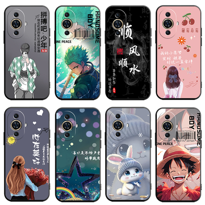 适用华为nova12活力版手机壳新款的-外后壳nove全包防摔液态软硅胶fin一al60荣耀保护套男钢化膜款女带挂绳板