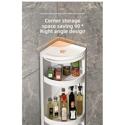 Rotating shelf kitchen countertop wall mounted corner cabine