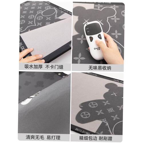 Absorbent felt bedroom entrance door mat bathroom rug carpet