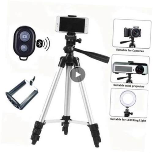 For Mobile SmartPhone Camera Tripod Stand Holder Clip Remote