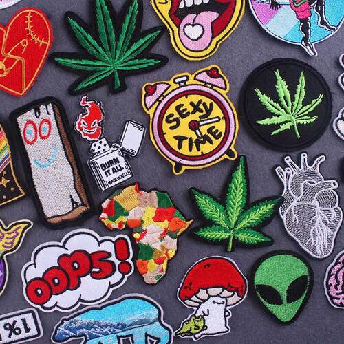 Hippie Patches On Clothes Cartoon ers Iron On Patches For Cl