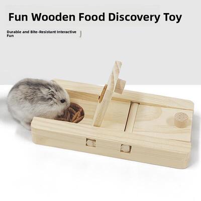 Wooden Foraging Toys Small Animals Hidden Snacks1