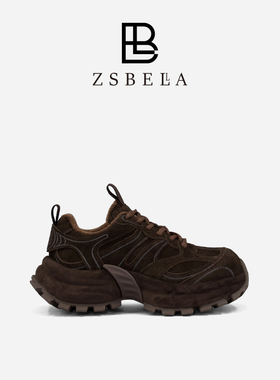 ZSBELLA赛斯贝拉5.5cm厚底百搭老爹鞋女2026新款春季休闲运动鞋