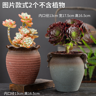 大号老桩花盆大小号多肉花盆陶瓷创意粗陶高法师多肉花盆包邮清仓