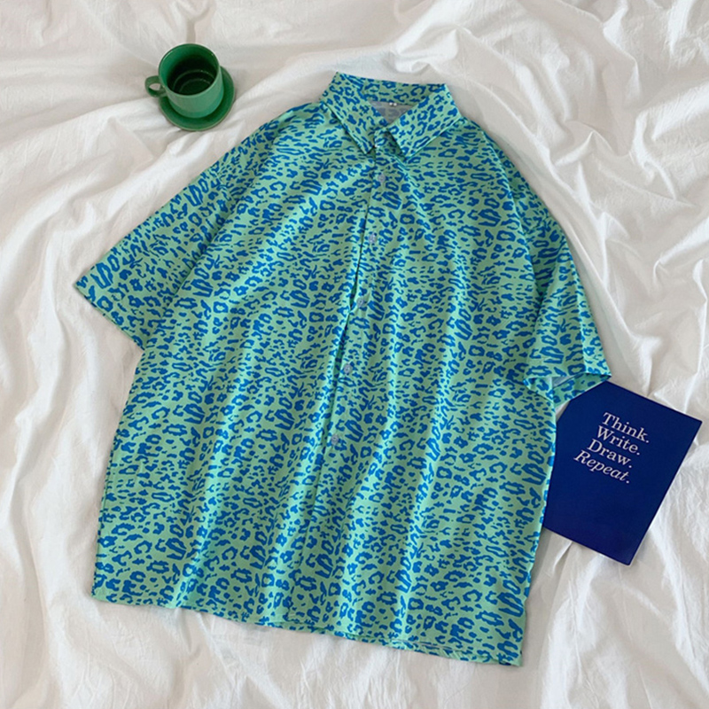 2022 Floral Shirt Retro Hong Kong flavor Easy Short sleeved Hawaii Couples dress design jacket printingin the Women's clothing/Boutique , Shirt  category - from Buy2taobao.com to provide professional Taobao agent buy service