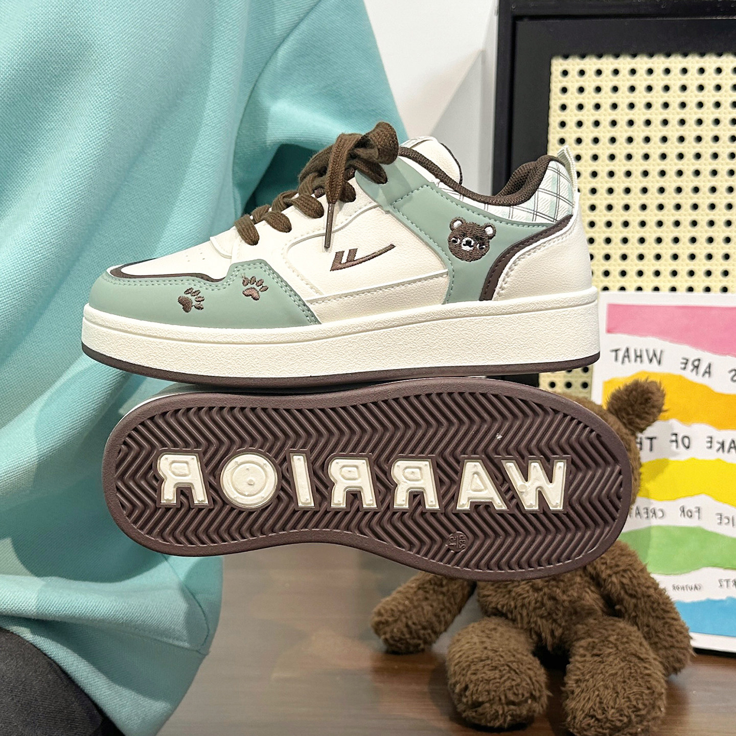 回力原创小熊板鞋女2026春季新款小众设计鞋子女厚底百搭小白鞋女,女鞋,休闲板鞋,淘宝优惠券,粉丝福利购,淘宝优惠卷