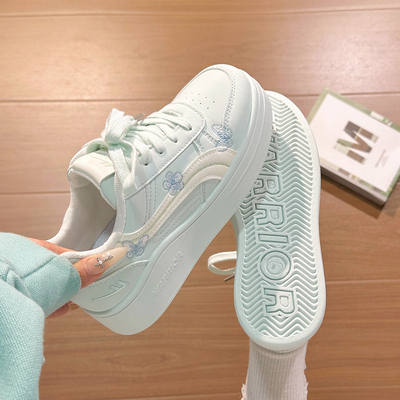 回力刺绣蝴蝶小白鞋女2025冬季