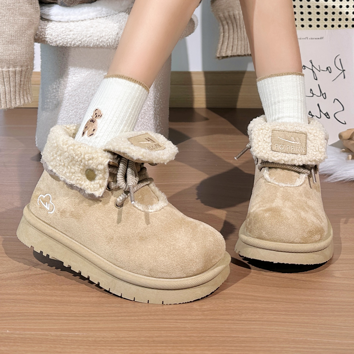 回力雪地靴女2025冬季新款保暖