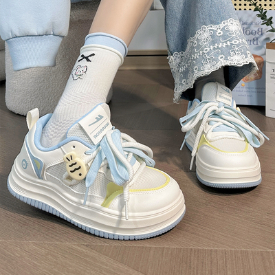 回力可爱猫咪小鱼小白鞋女