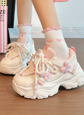 回力蝴蝶老爹鞋女2026春季爆款增高显瘦休闲鞋ins潮学生运动鞋女