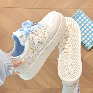 子女春季 厚底增高板鞋 新款 女学生休闲鞋 百搭小白鞋 回力小众设计鞋