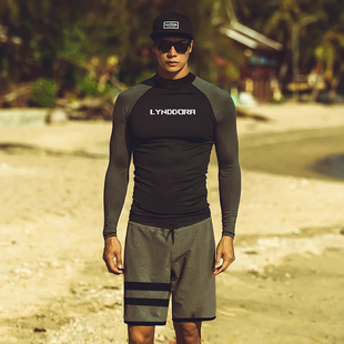 德国潜水服男士防晒水母服浮潜速干冲浪服显瘦温泉分体长袖游泳衣