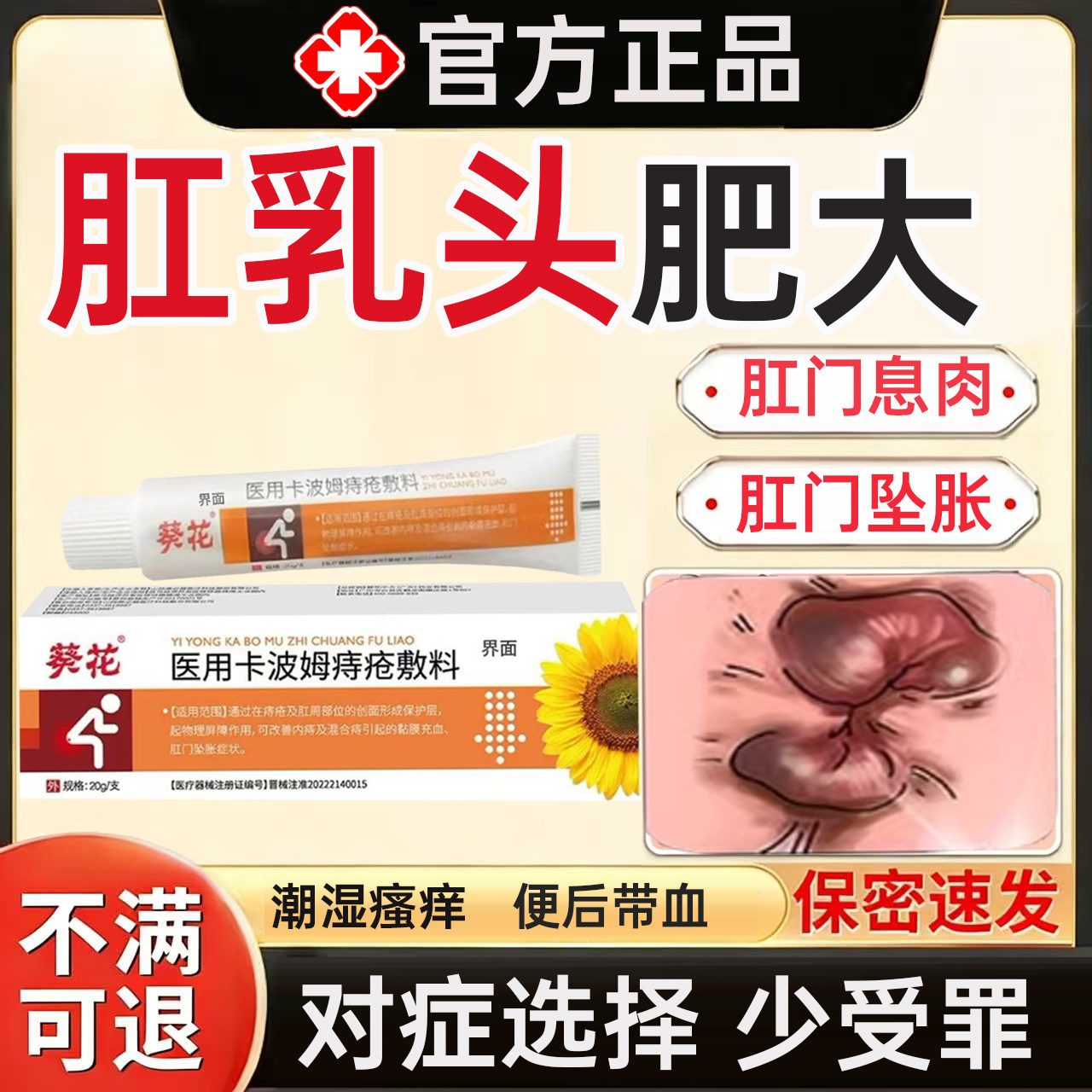 肛乳头肥大瘤肛门息肉去除坠胀瘙痒肿痣疮消肉球药内外痔用备案PP