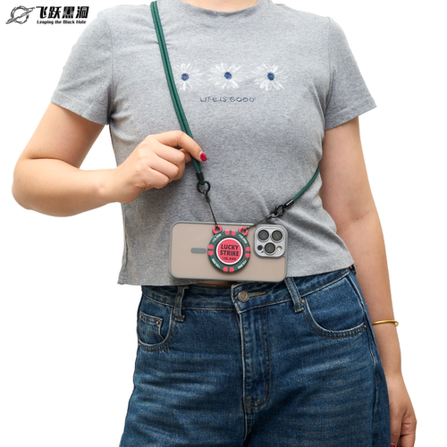 飞跃黑洞磁吸手机挂绳斜挎挂脖