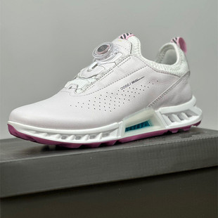 2024夏季新款女鞋牛皮纽扣运动休闲鞋高尔夫健步鞋时尚小白鞋百搭