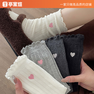 ins潮白色堆堆袜长筒袜 袜子女款 夏季 薄款 中筒袜棉袜防臭配老爹鞋