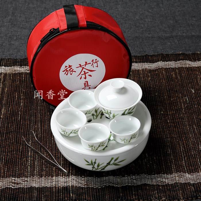 功夫茶具套装紫砂整套陶瓷茶具旅行便携迷你小茶具家用茶盘茶壶