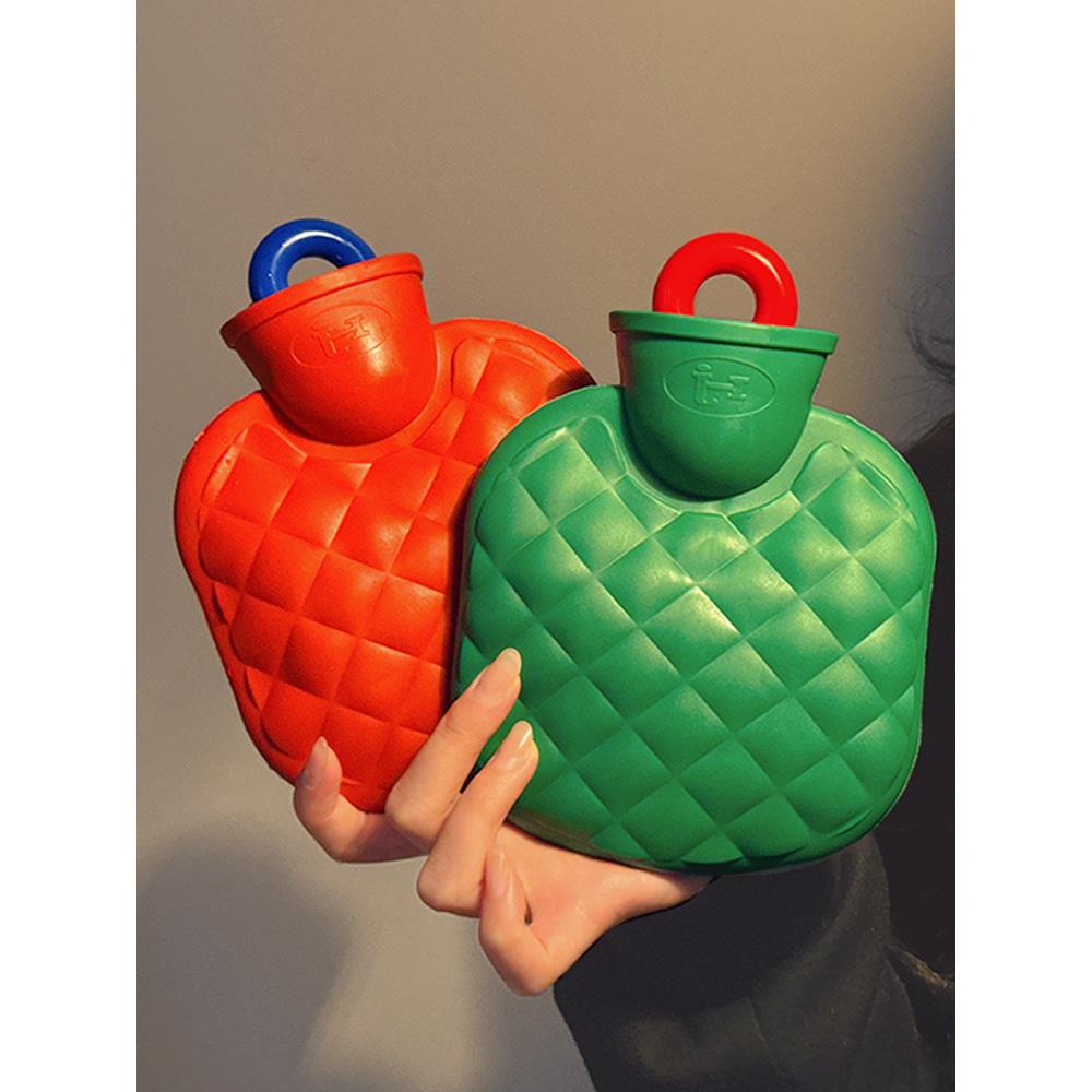 热水袋注水毛绒防爆暖水袋冬天女生用敷肚子暖被窝大号小号暖手宝