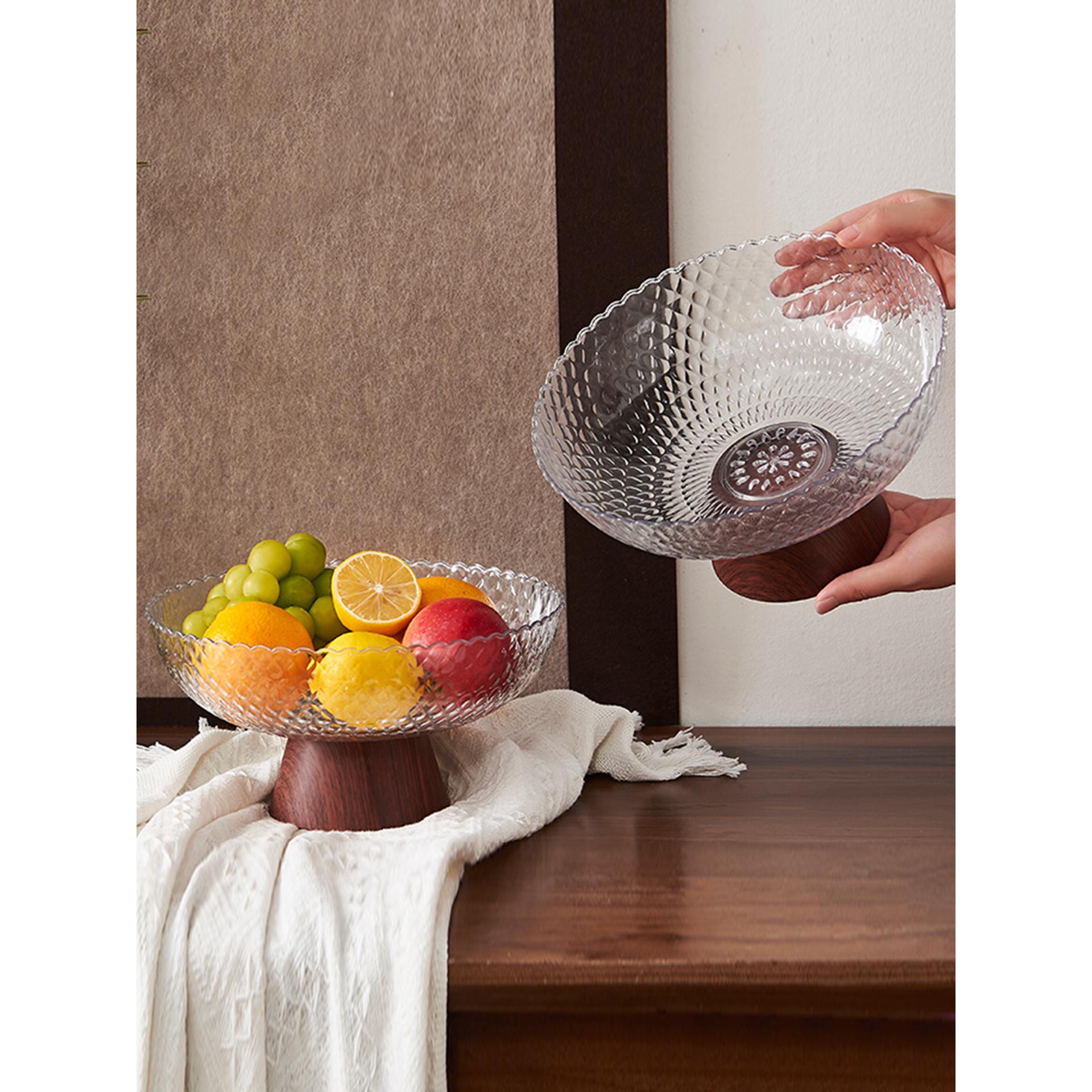水果盘客厅家用茶几高脚糖果盒零食干果盘高端高颜值复古沥水果篮