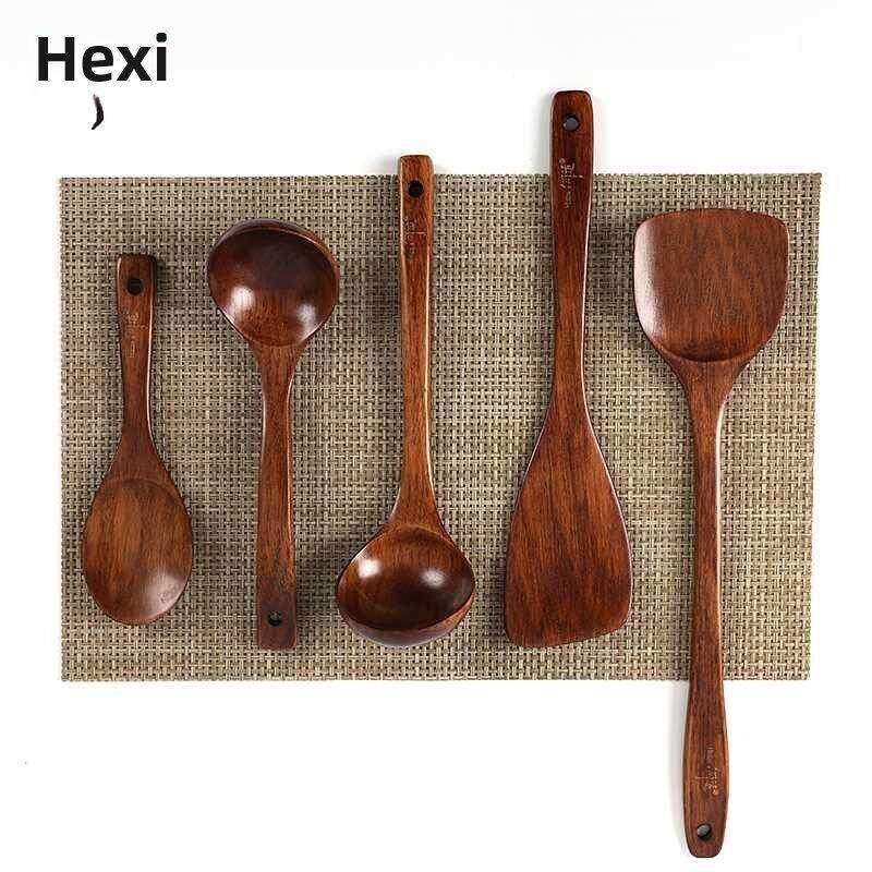 耐用竹制实木木铲子不粘锅专用炒菜汤勺竹子用斜产炒铲木锅铲。