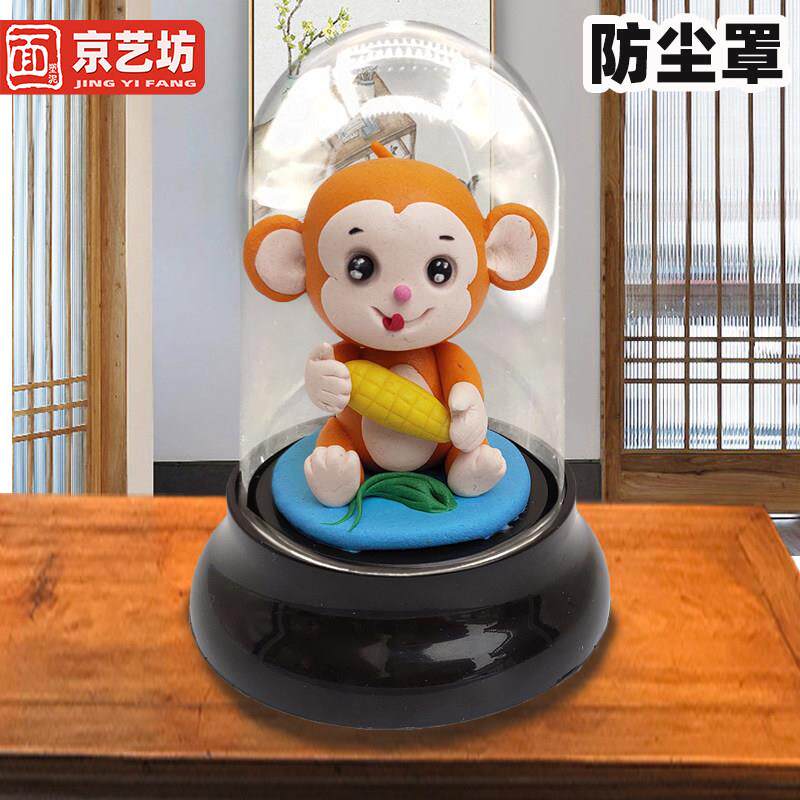 面塑底座捏面人防尘罩高透明亚克力罩面塑泥软陶蛋雕作品DIY展示