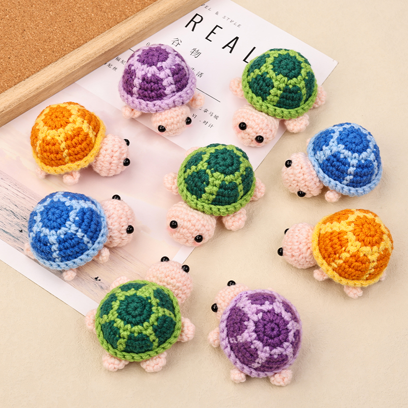 手工编织可爱乌龟毛线玩偶儿童玩具礼物送女友包包钥匙挂件送闺蜜