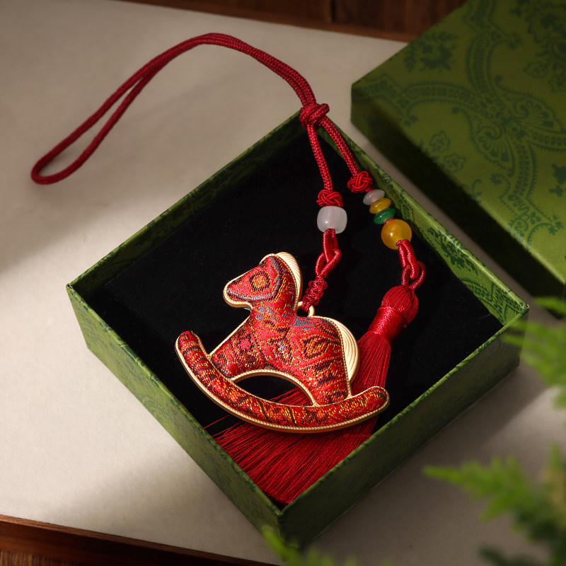 宋锦摇摇马挂饰材料包礼盒国潮手工DIY吊坠挂件配饰元旦团建活动,居家布艺,缝纫DIY材料套装,淘宝优惠券,粉丝福利购,淘宝优惠卷