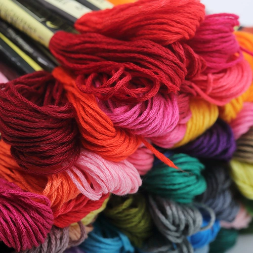 100 цветовая вышивка линия перекрестная проводка