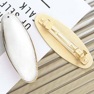 韩版发夹金属发夹弹簧夹带胚扣/刺绣发卡扣胚/包布发夹DIY发夹