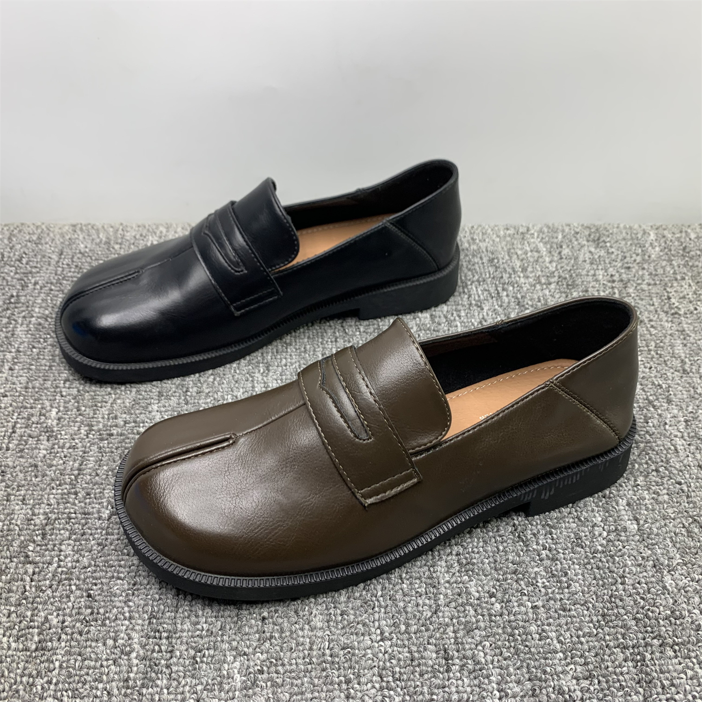 撤柜断码处理平底乐福鞋女2025秋季新款一脚瞪复古英伦风小皮鞋女