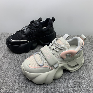 6cm小个子厚底网面透气运动鞋 撤柜断码 女2025新款 老爹鞋 处理春款