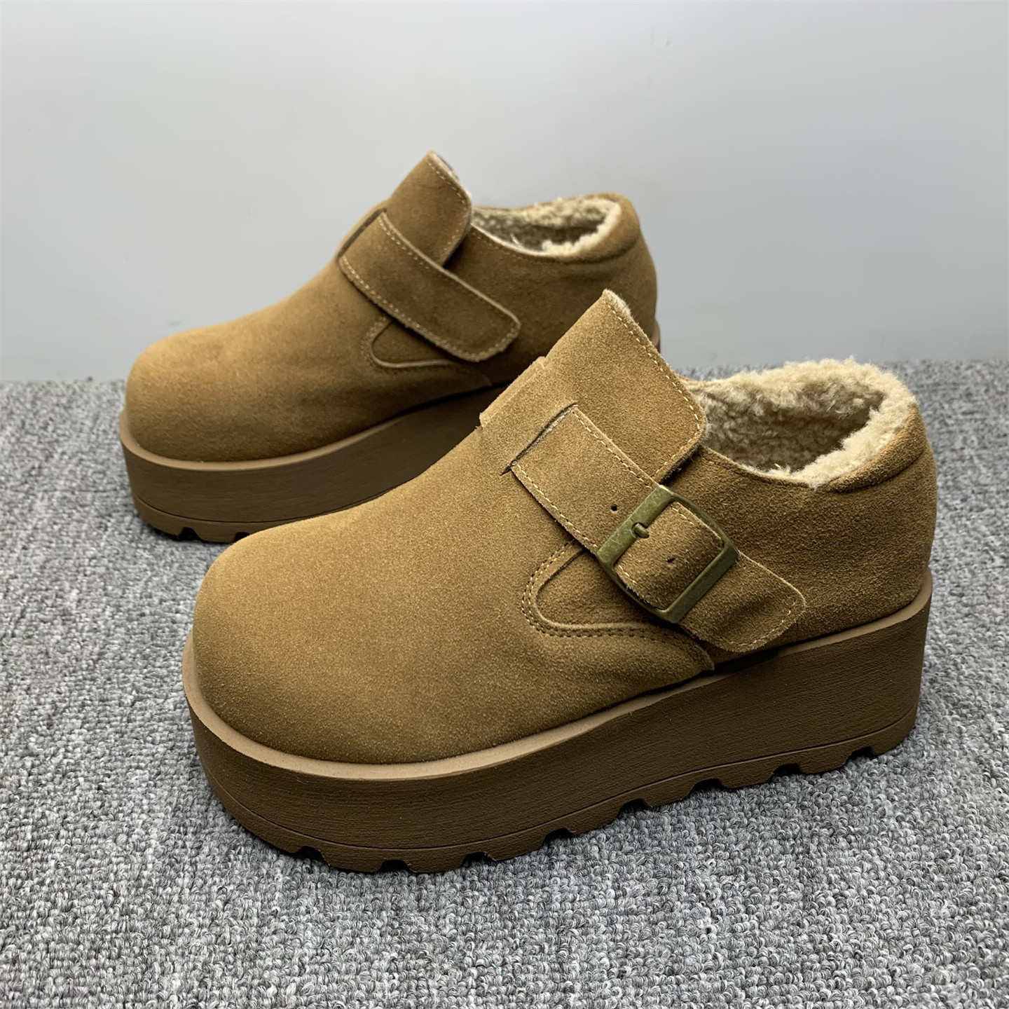 撤柜处理35码加绒厚底博肯鞋女2025冬季新款小个子真皮保暖棉鞋女,女鞋,勃肯鞋/软木鞋,淘宝优惠券,粉丝福利购,淘宝优惠卷