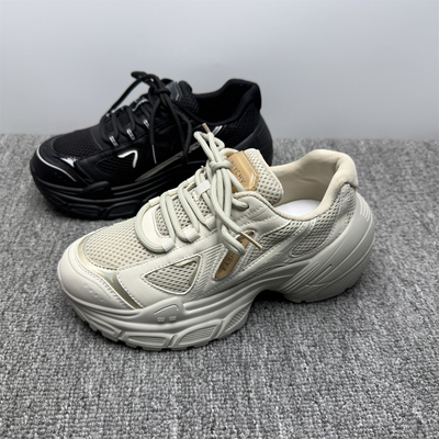 撤柜断码处理3536码厚底增高老爹鞋女2026新款小个子显脚小运动鞋