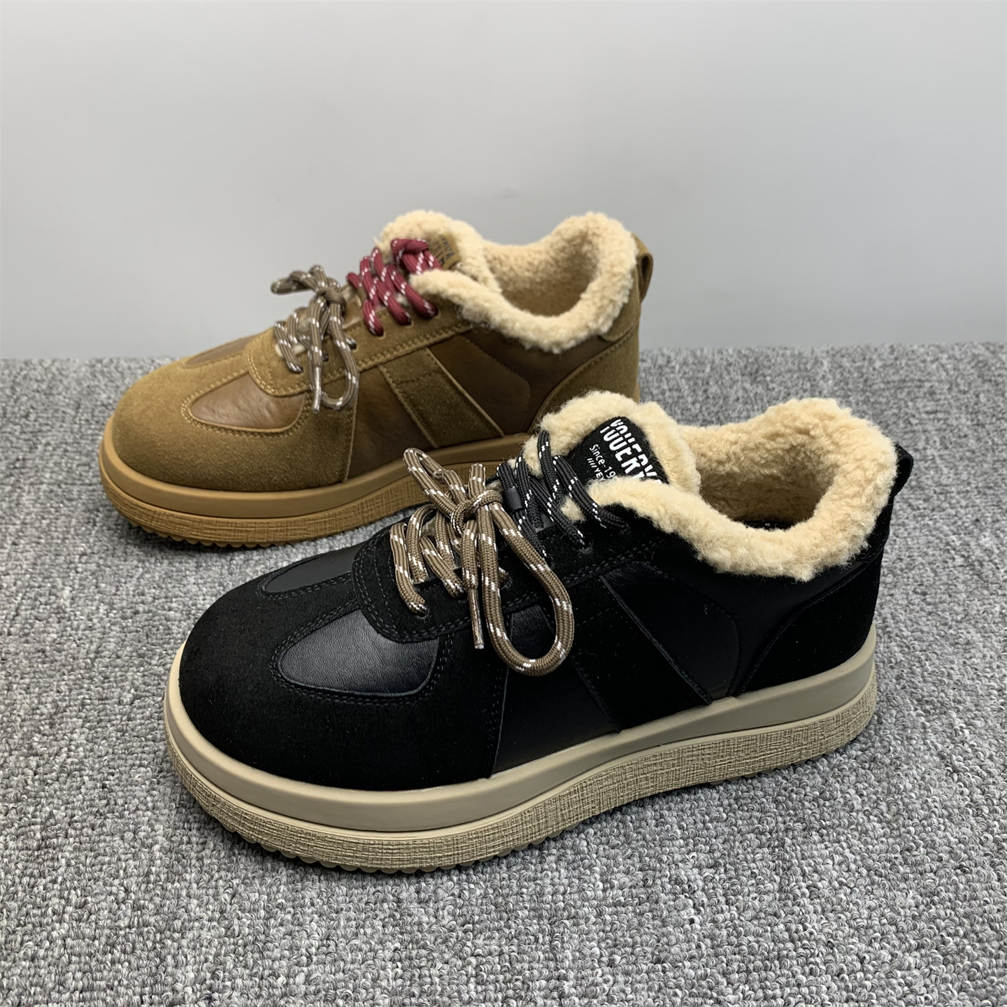 品牌撤柜处理真皮加绒保暖棉鞋女2025冬季新款厚底防滑毛毛雪地靴