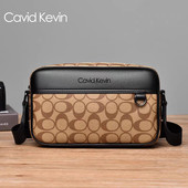 潮流格子邮差斜挎包男士 Cavid Kevin新款 单肩包小胸包手机包腰包