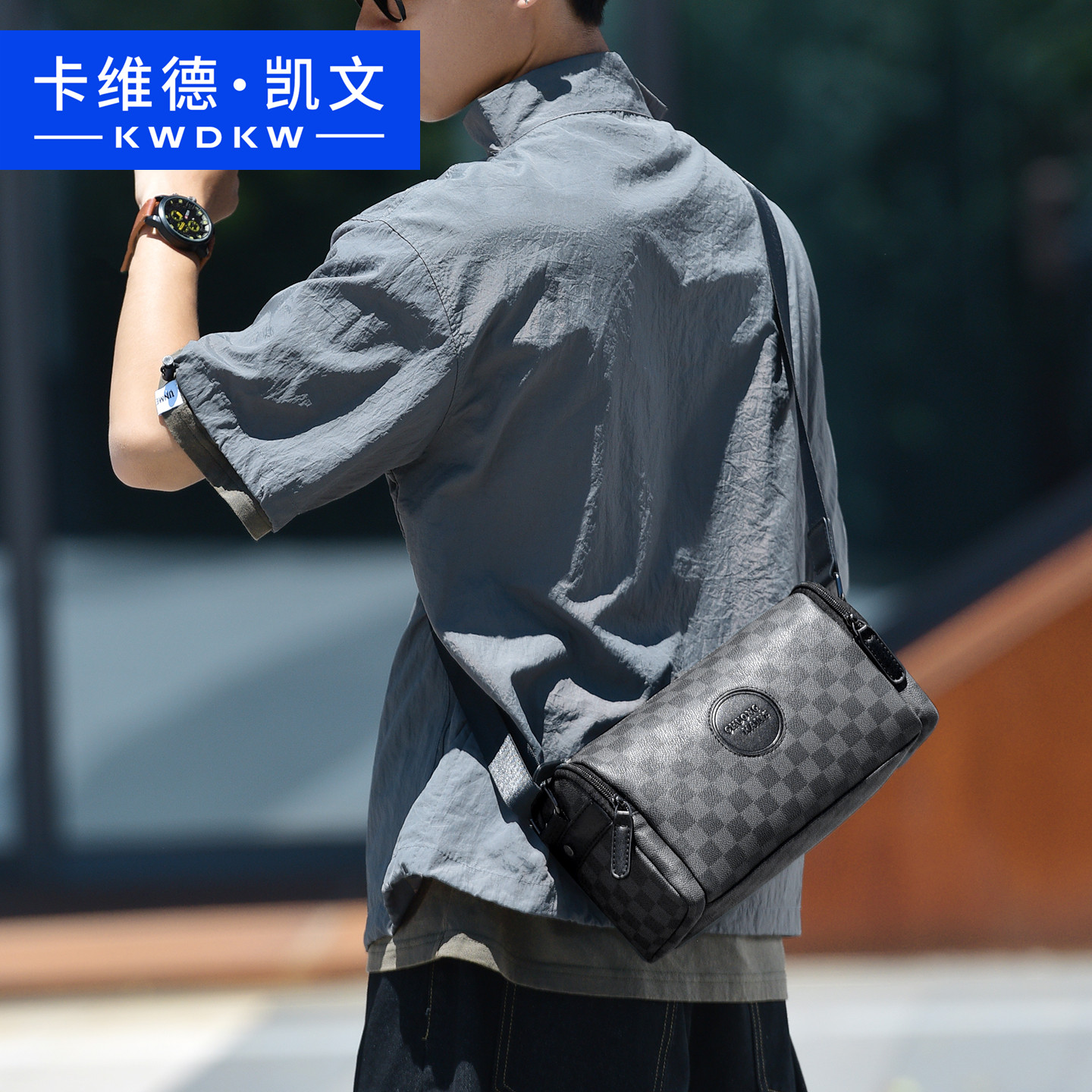 卡维德凯文时尚休闲小方包