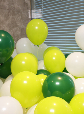 61儿童节绿色气球装饰场景布置开学教室氛围汽球周岁生日派对立柱
