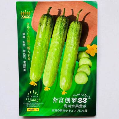 信研奔富创梦22强雌高端水果黄瓜种子早熟春秋露地大棚种植耐热型