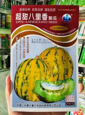 浪潮超甜八里香甜瓜种子花皮绿肉香酥甜果肉厚甘甜香瓜种子