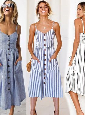 Boho Sexy Floral Dress Summer Vintage Casual Sundress Female