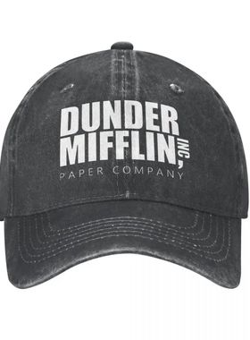 Classic Dunder Mifflin Logo Baseball Caps Men Women Disresse