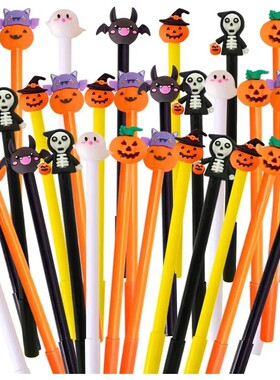 6/12/24 pcs Halloween wobbly pen, creative pumpkin light
