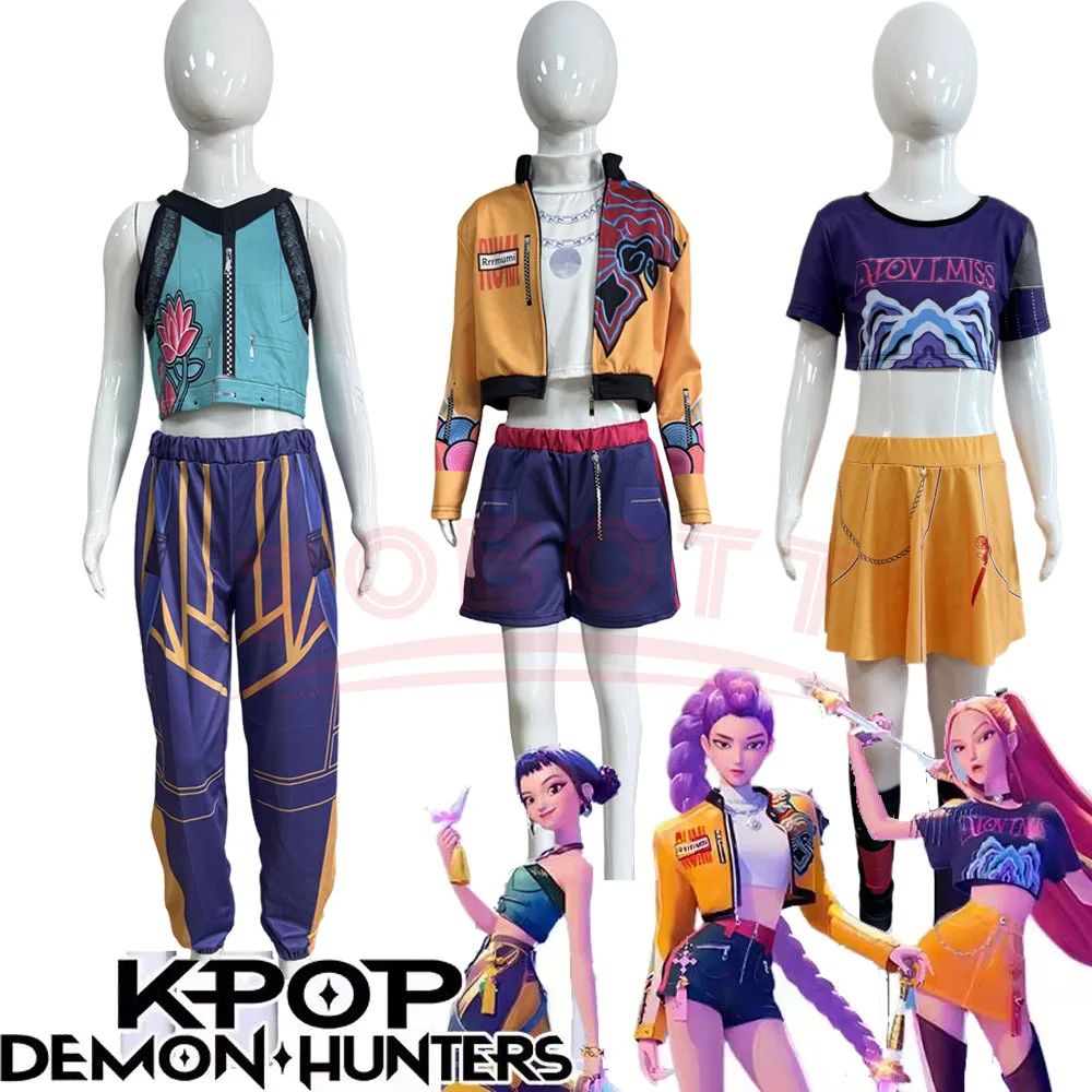 Movie K-Pop Mira Rumi Zoey Demon Hunters Cosplay Costume for