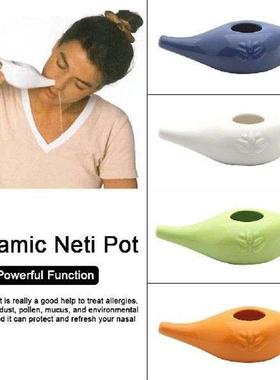 Ceramic Neti Pot Nose Washing Kit Comfortable Spout Pot for