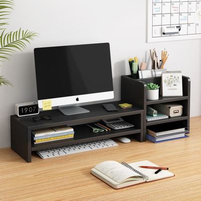 Desktop computer monitor lift stand office desktop shelf