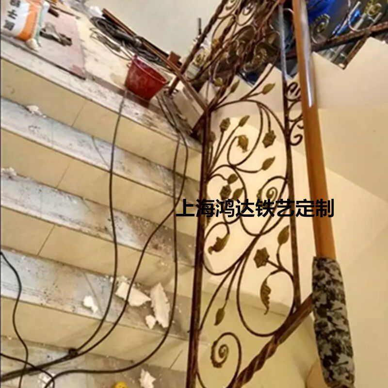 定制铁艺楼梯扶手旋转楼梯别墅楼梯铁艺欧式Q楼梯复式阁楼楼梯i.
