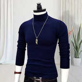 秋冬季 半高领毛衣男士 百搭打底衫 套头男款 保暖修身 内搭纯色针织衫
